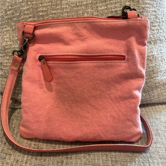 Myra Pink and Black Cowhide Women's Bag - Picture 2 of 4